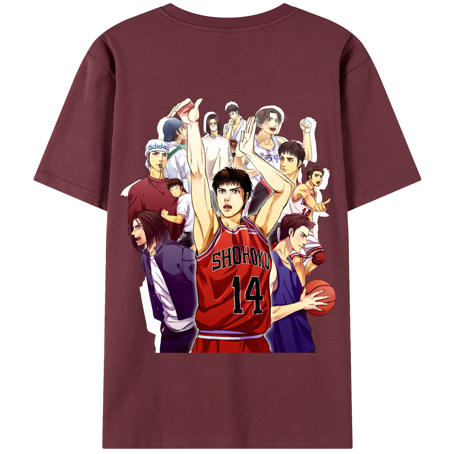SLAM DUNK／スラムダンク 綿100％半袖Tシャツ（背面プリント）
